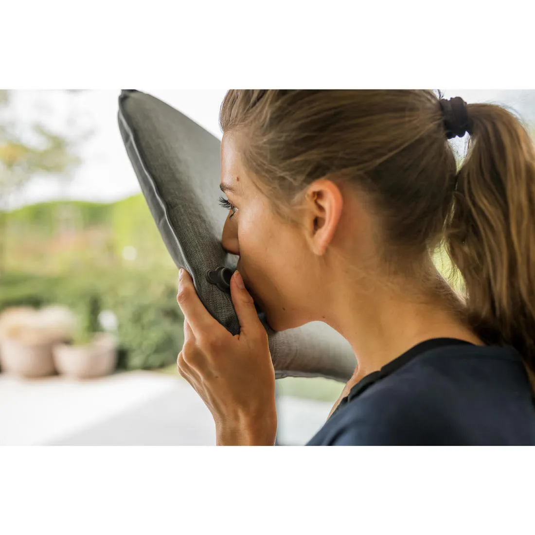 Fitness Adjustable Back Mobility Fabric Balance Cushion - Grey