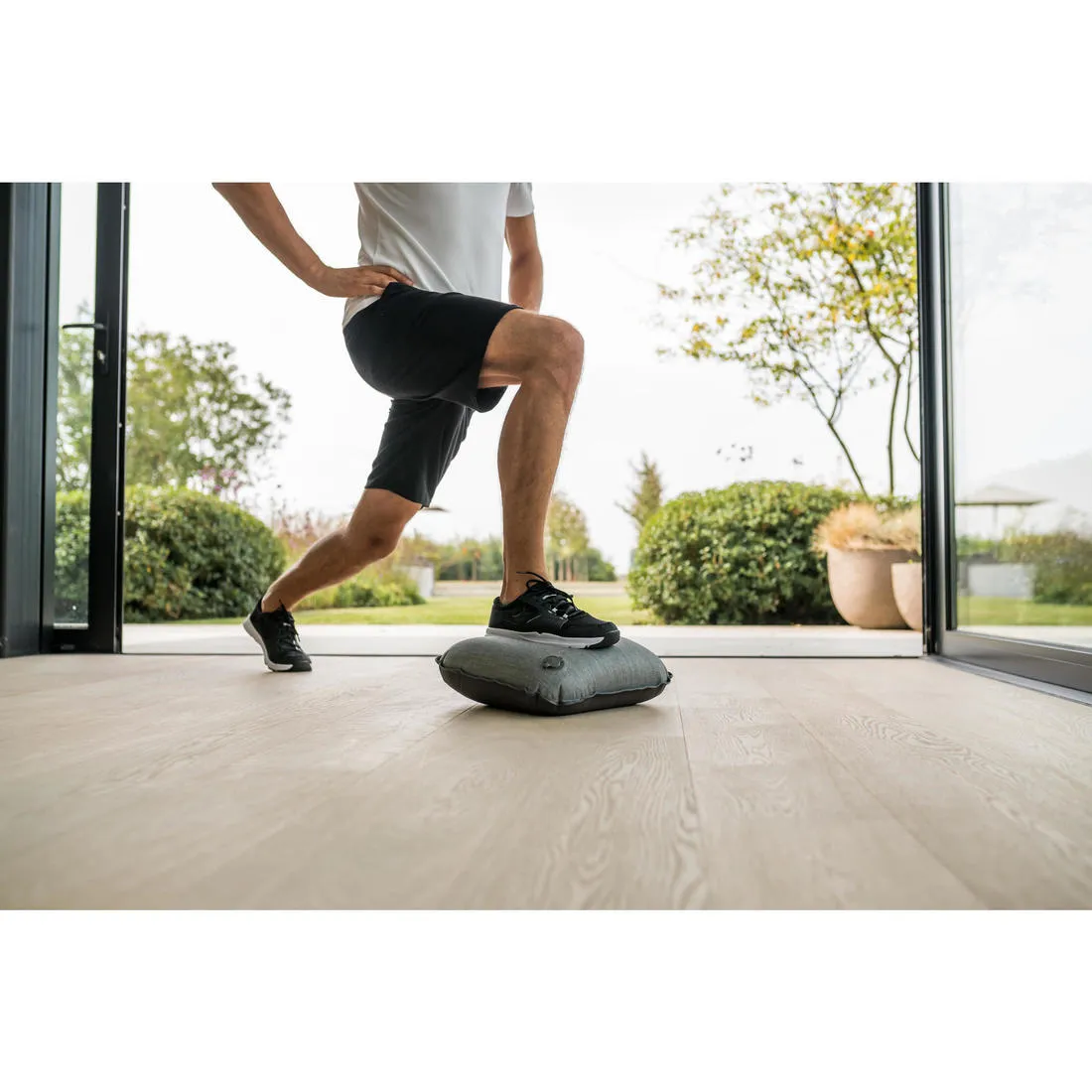 Fitness Adjustable Back Mobility Fabric Balance Cushion - Grey
