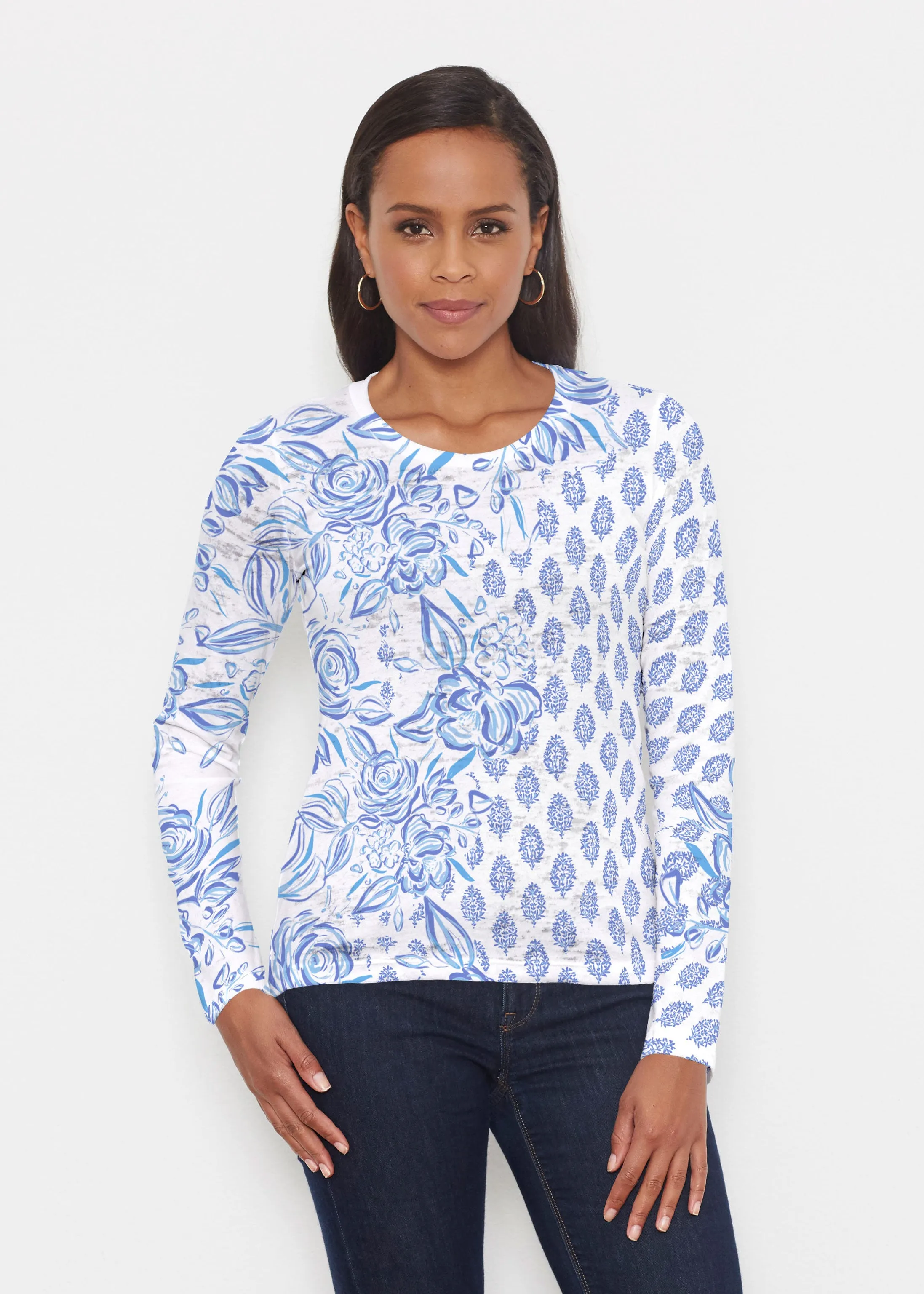 Flora (8041) ~ Signature Long Sleeve Crew Shirt