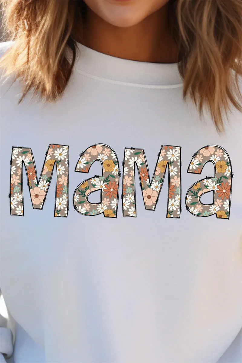 Floral Boho Mama Heavy-weight Crew Sweatshirt