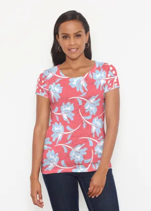 Floral Dot Fourth (8006) ~ Short Sleeve Scoop Shirt