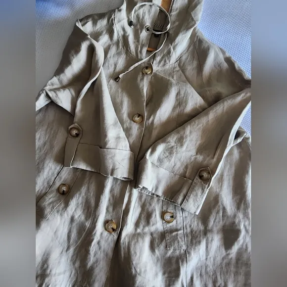 For Cynthia Tan Utility Jacket with Hood and Relaxed Fit Coastal