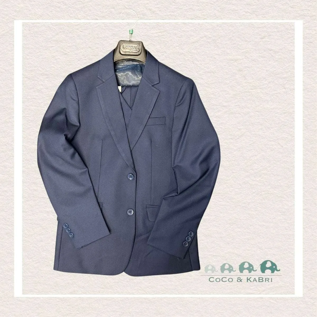 Fouger Suit: Three Piece (Jacket, Vest & Pant) - Navy