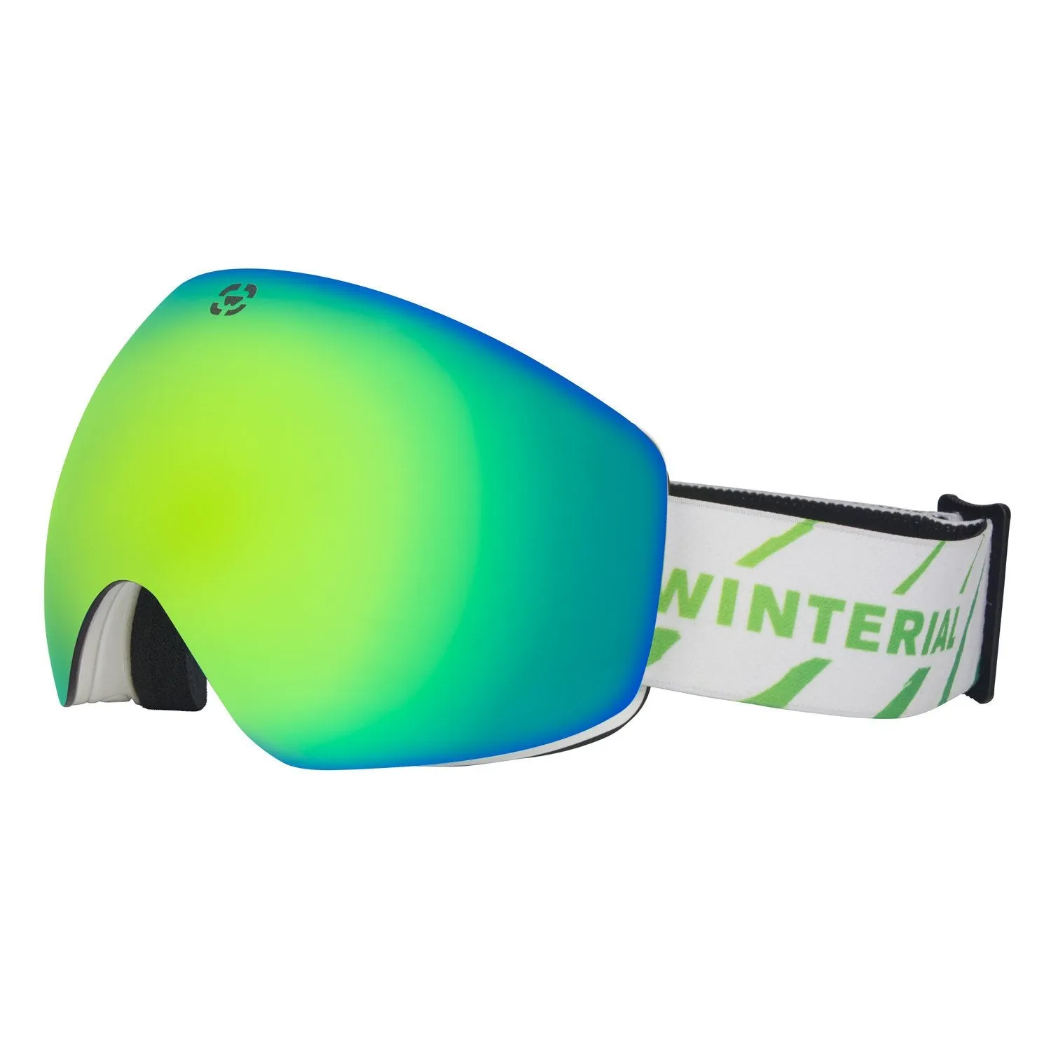 Frameless Skin and Snowboard Googles with Interchangeable Lenses - White