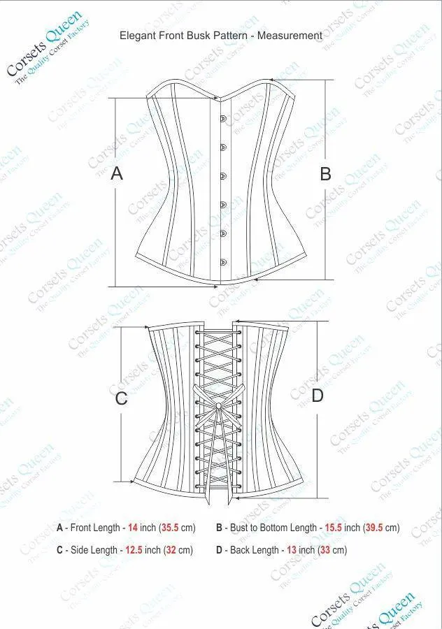 Fred Lycra Net Neck Band Authentic Overbust Corset