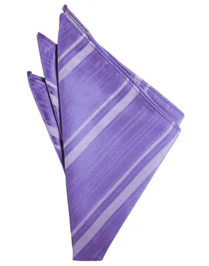 Freesia Striped Satin Pocket Square