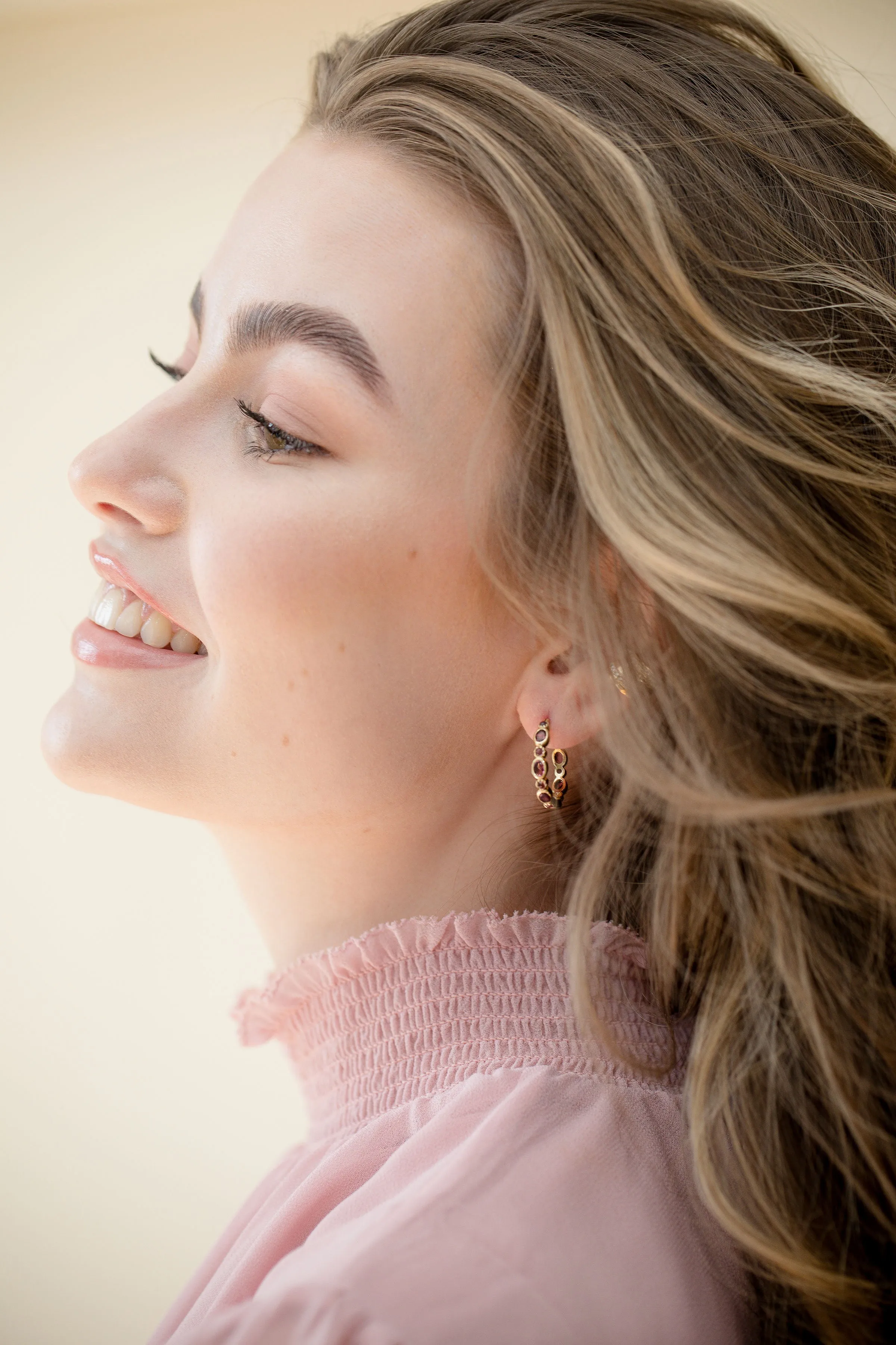 Freestyle Earrings with Pink Tourmalines