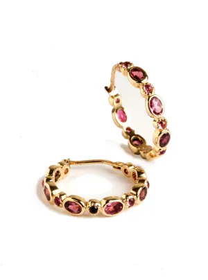 Freestyle Earrings with Pink Tourmalines