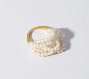 Fresh Water Pearl Multi Strand Ring 140-01 | Erika Williner Designs