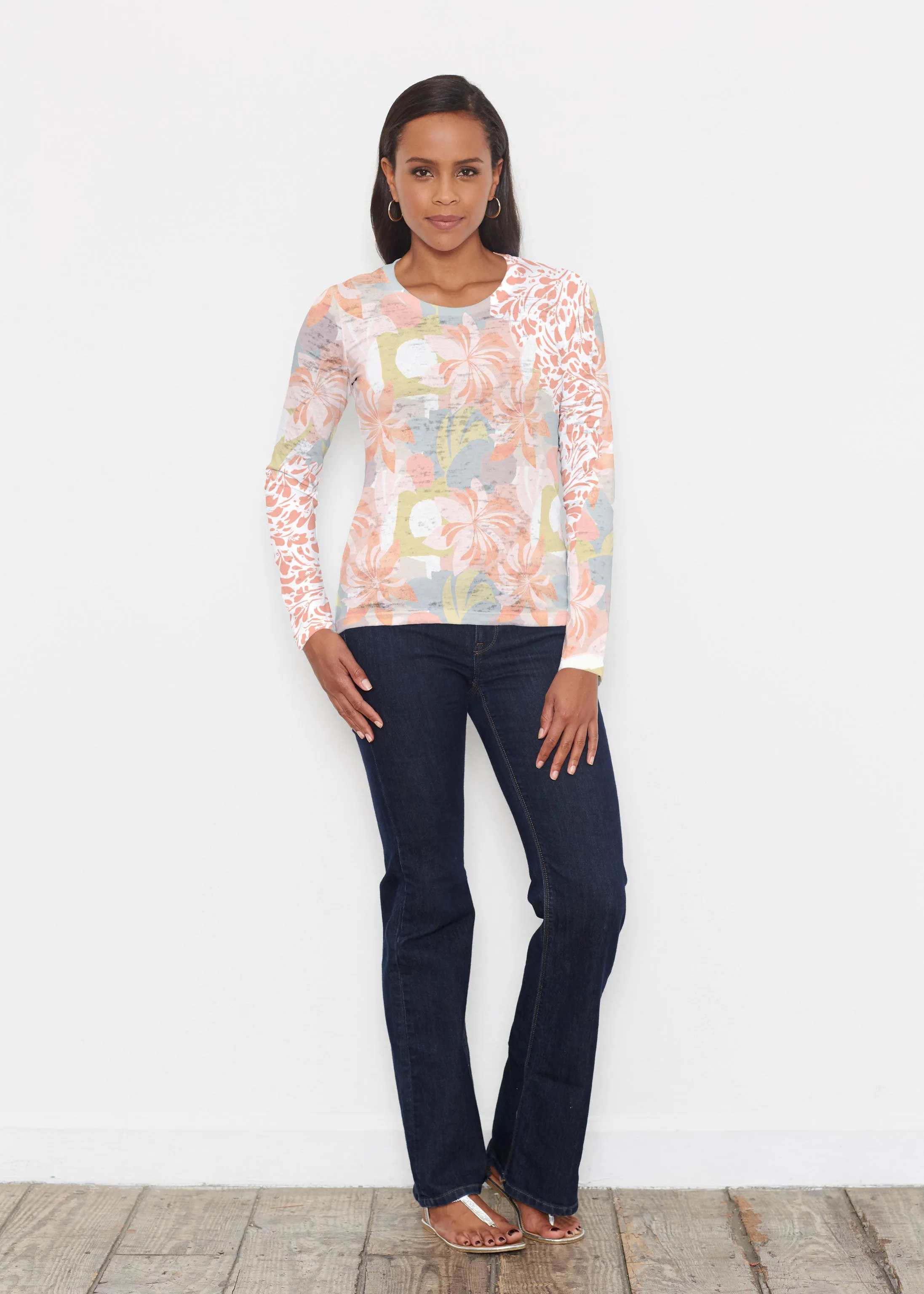 Garden Collage (8049) ~ Signature Long Sleeve Crew Shirt