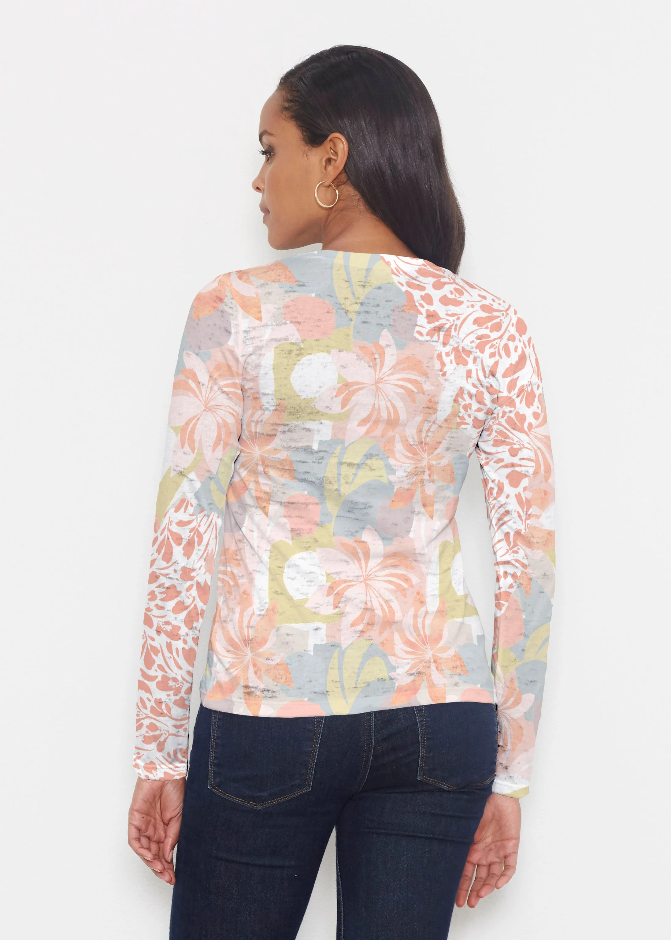 Garden Collage (8049) ~ Signature Long Sleeve Crew Shirt