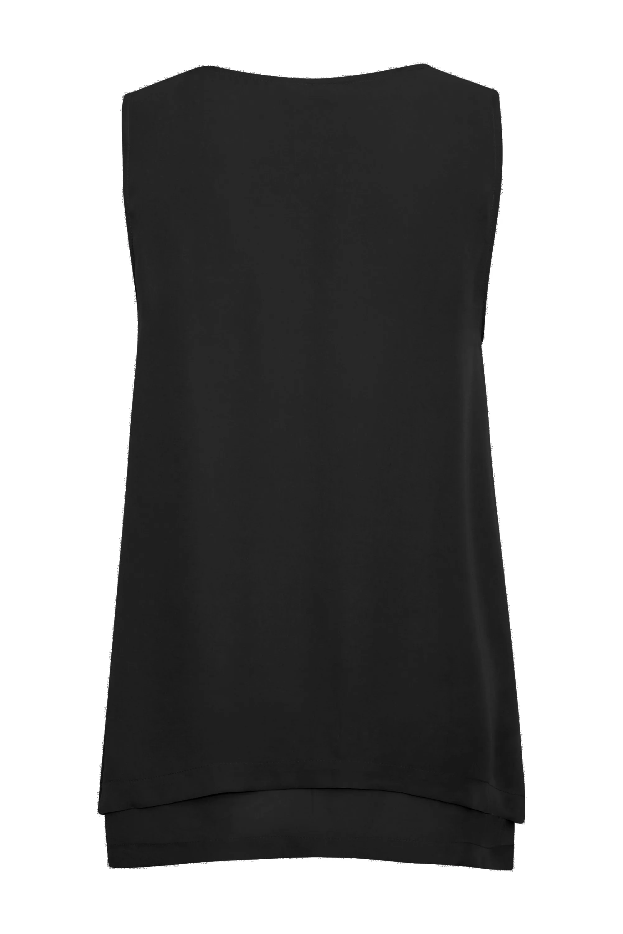 Georgette Double Tank Black