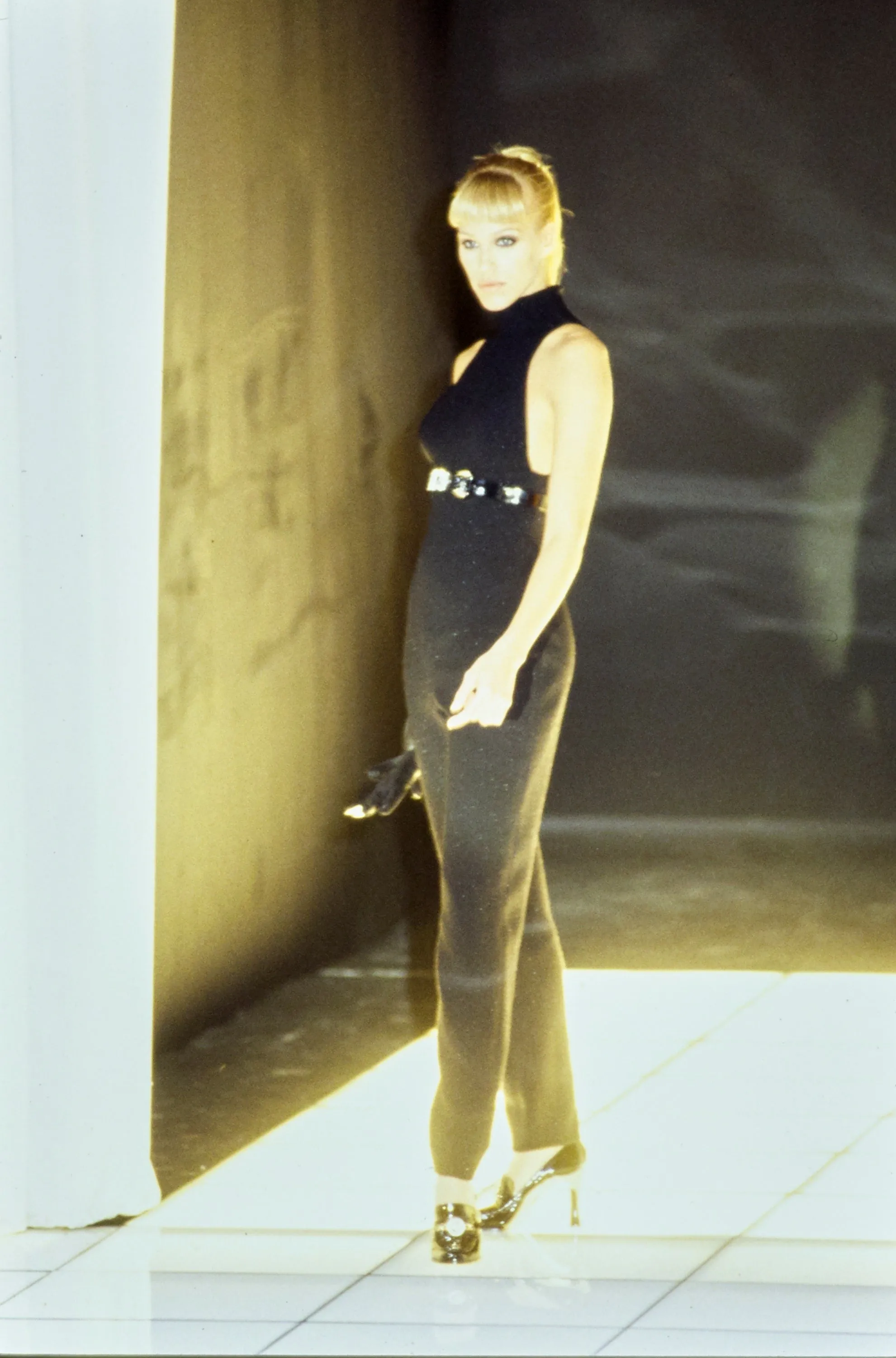 Gianni Versace Lifetime Couture Autumn/Winter 1994 Black Wool Cut-Out Dress