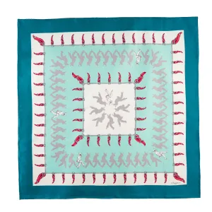 GREEN SILK SCARF 90