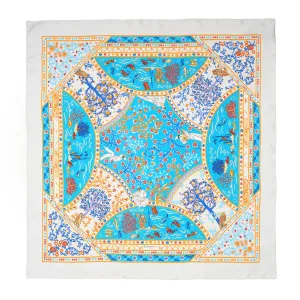 GREY SILK SCARF 90