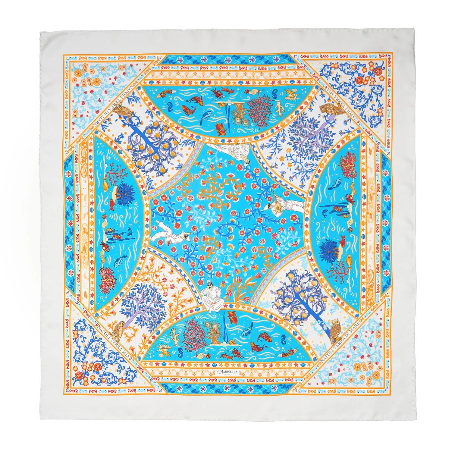 GREY SILK SCARF 90