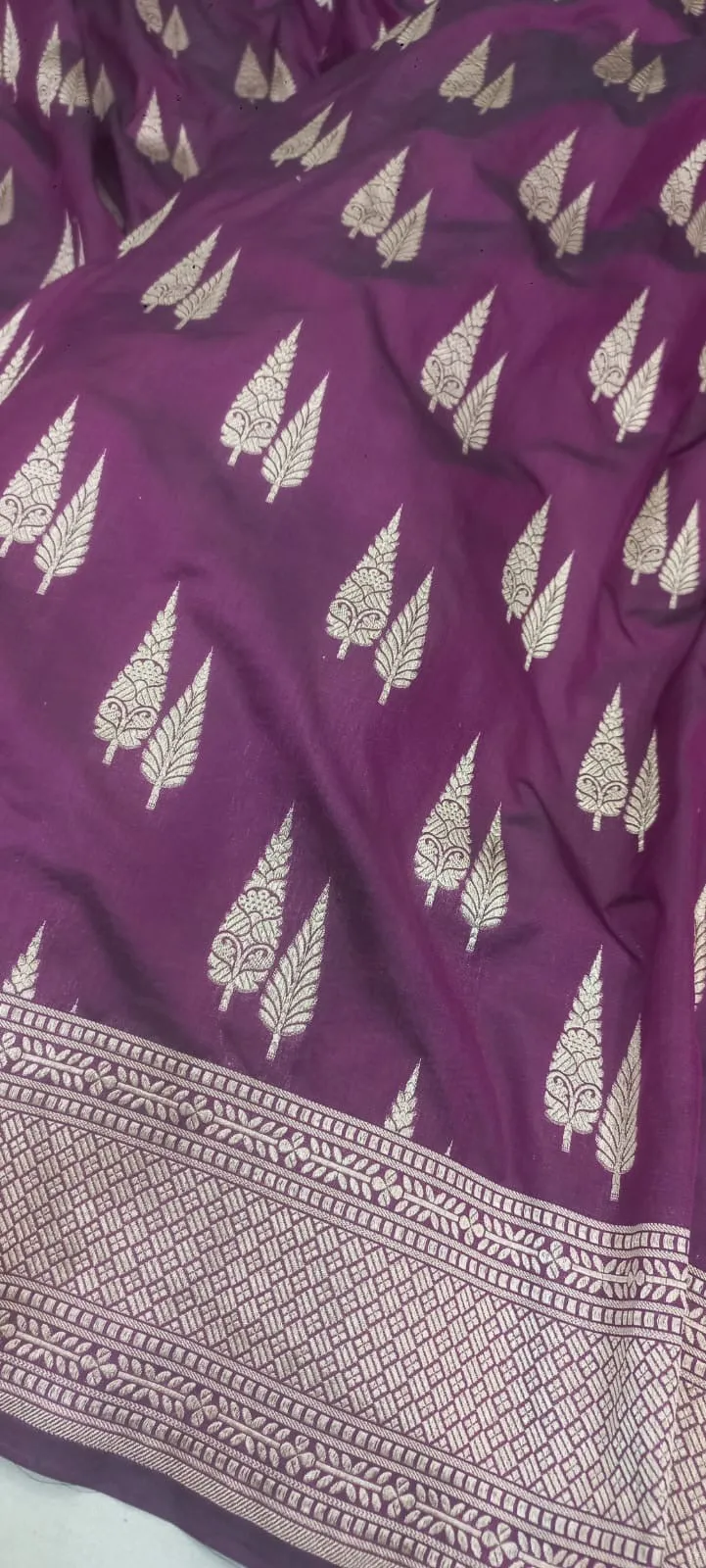 Handwoven Pure Banarasi Katan Silk Orange with Double Zari Weaved work Saree