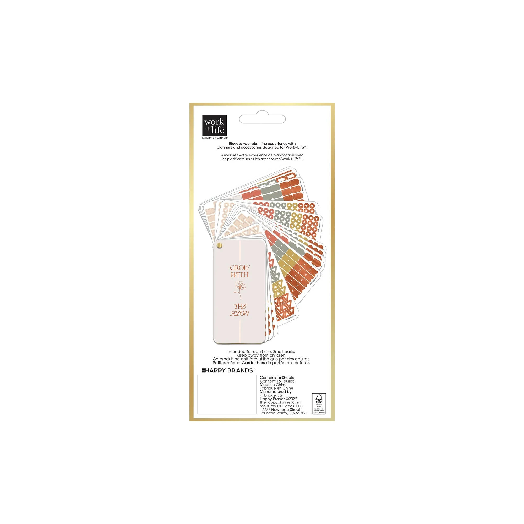 Happy Planner Work   Life Ivy & Rose Sticker Fan Book
