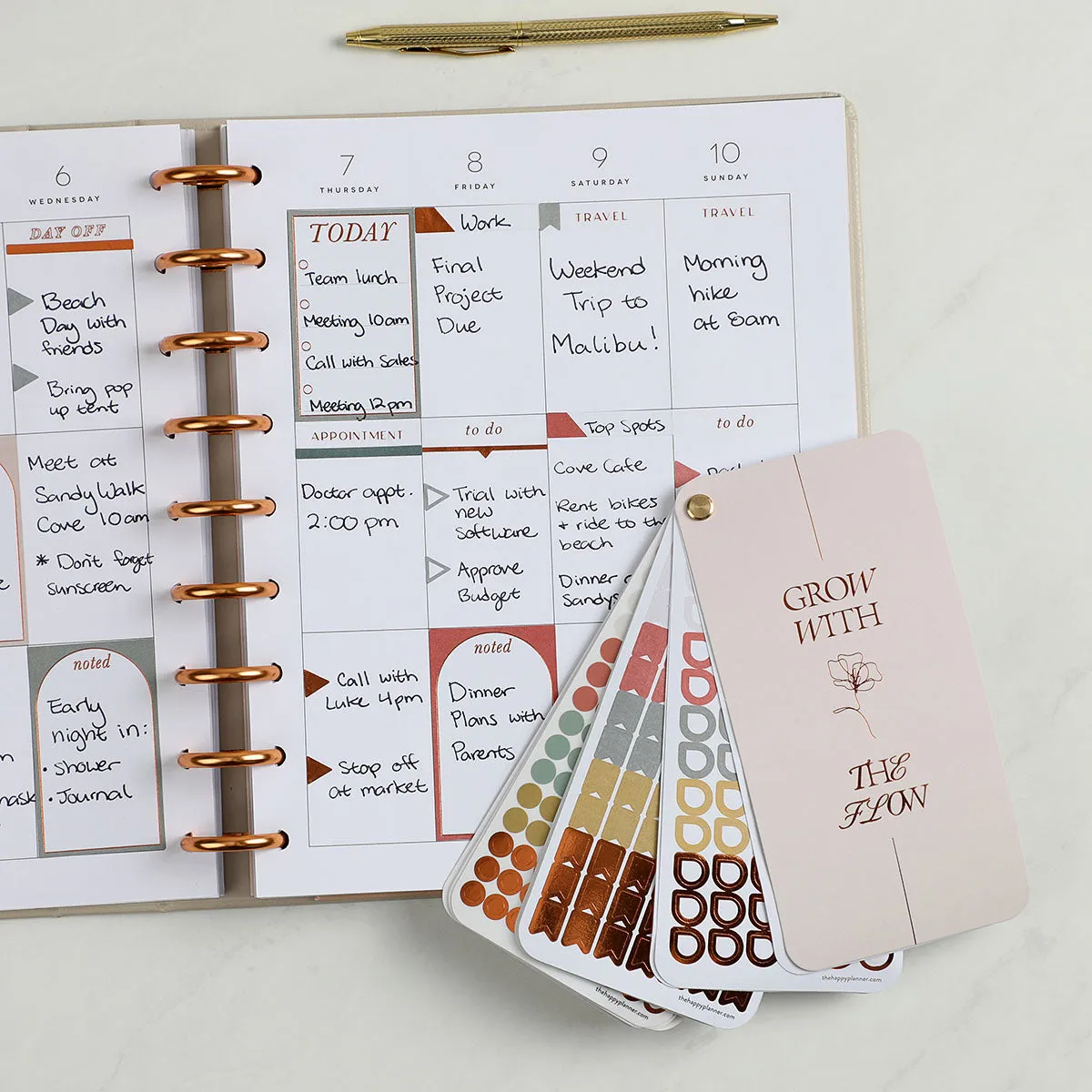 Happy Planner Work   Life Ivy & Rose Sticker Fan Book