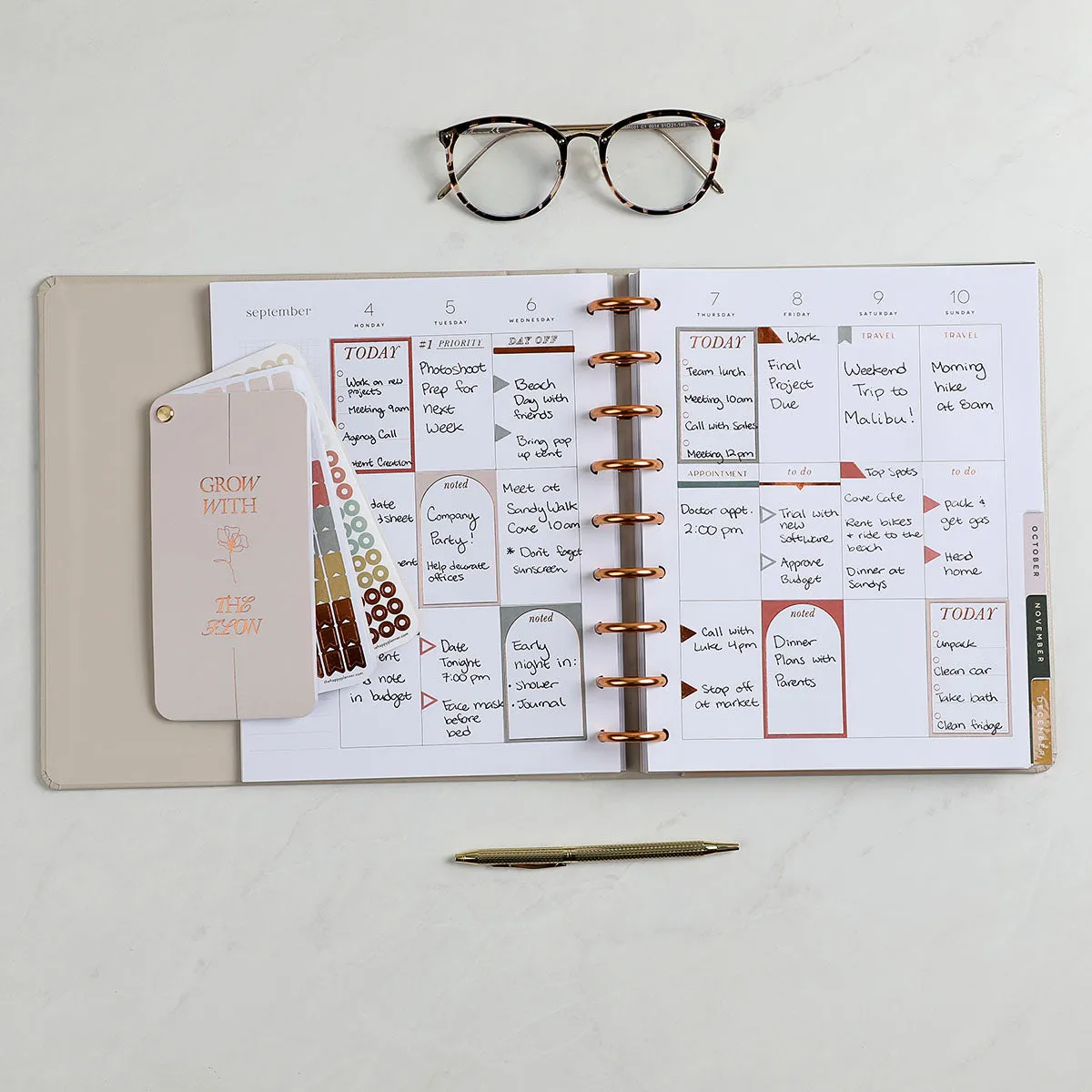Happy Planner Work   Life Ivy & Rose Sticker Fan Book