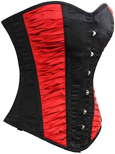 Hartog Black & Red satin Overbust Corset