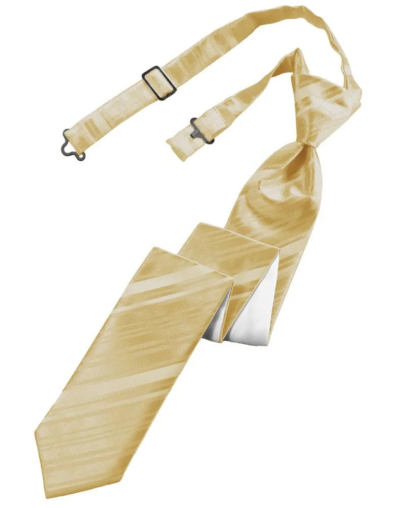 Harvest Maize Striped Satin Skinny Necktie
