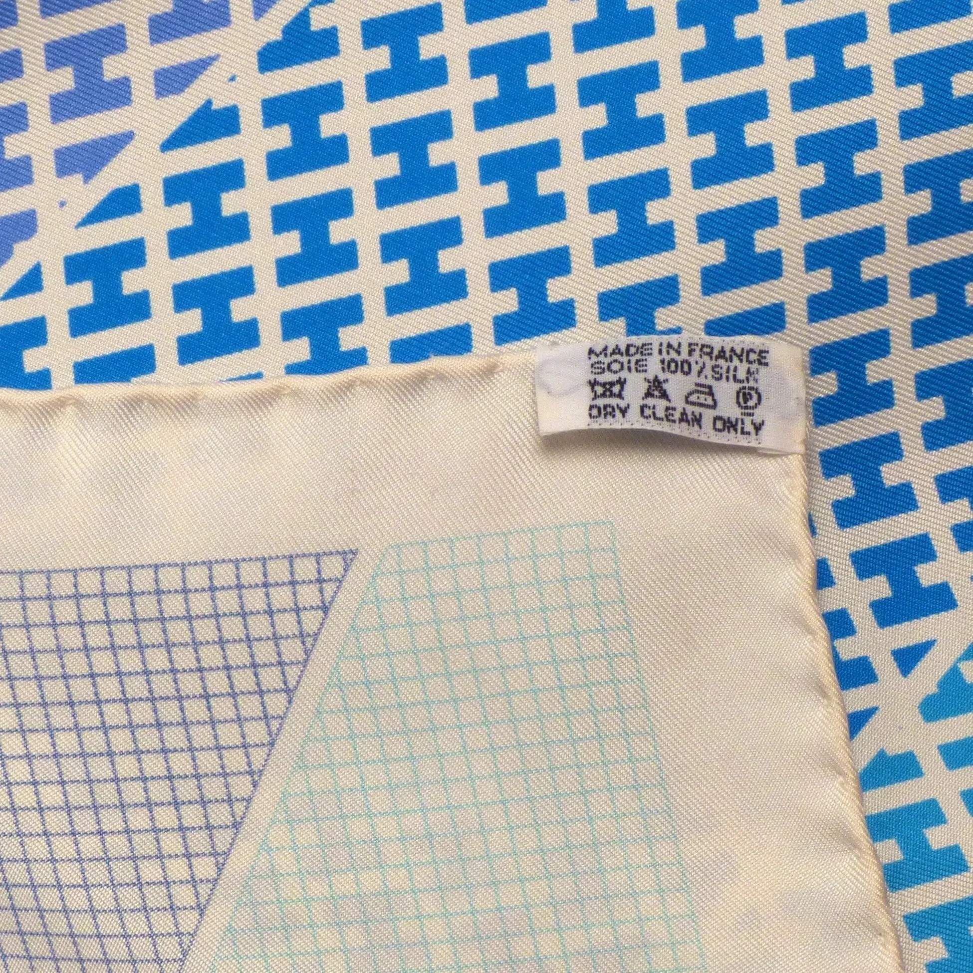 HERMES- "H en Bias"  Silk Twill Scarf