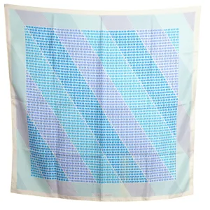 HERMES- "H en Bias"  Silk Twill Scarf