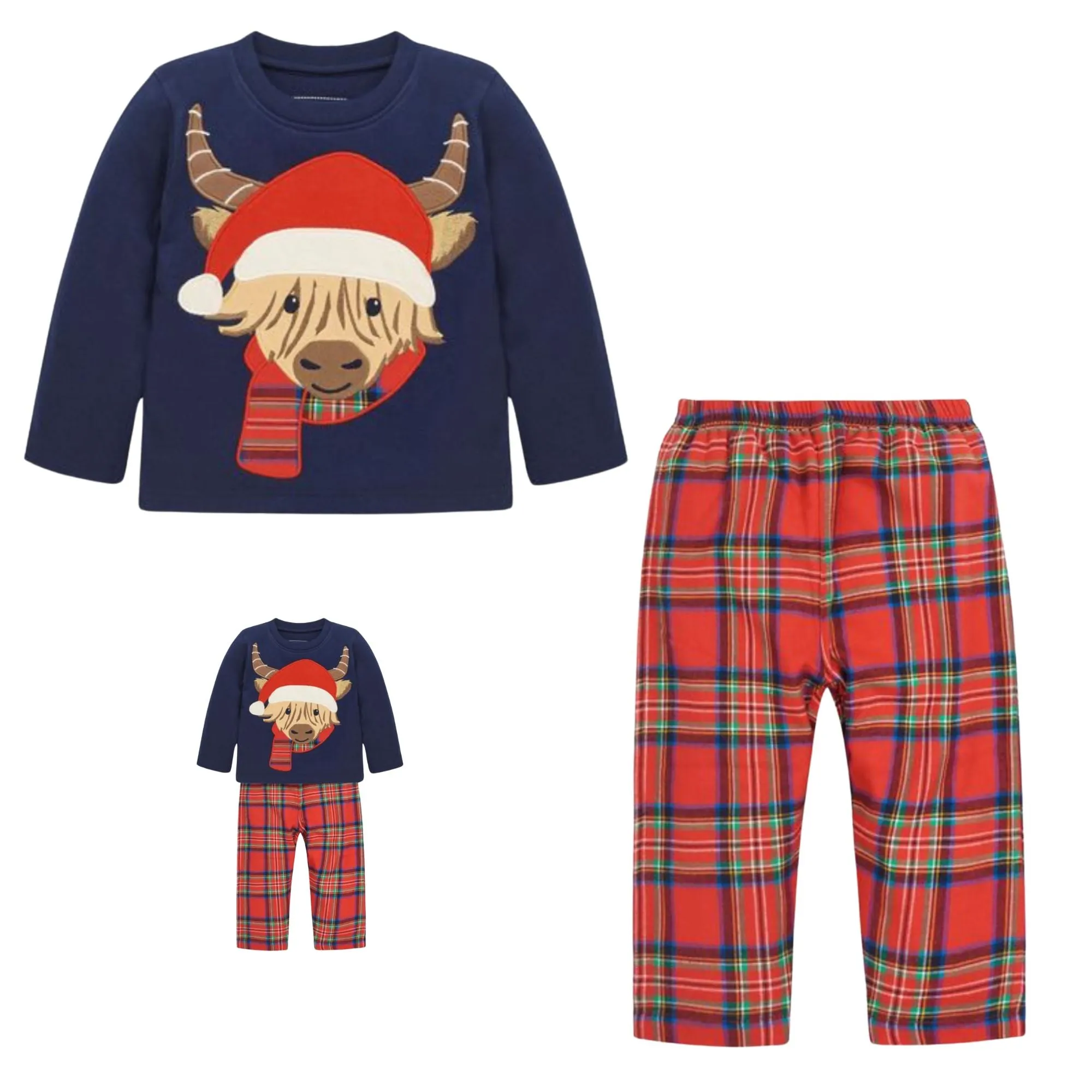 Highland Cow Tartan Pyjamas