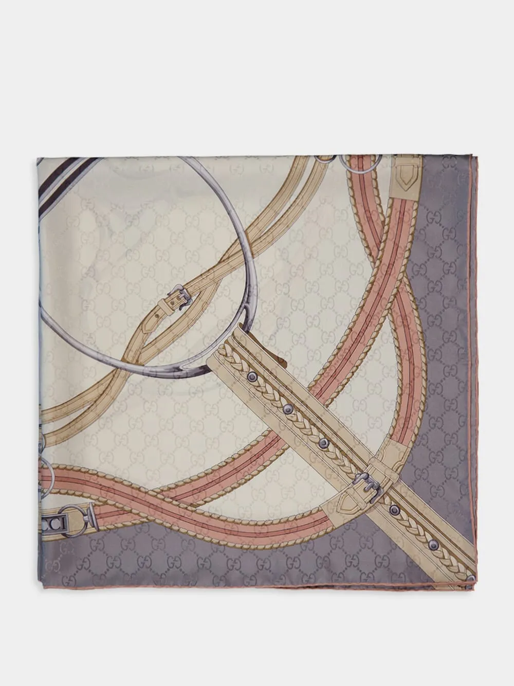 Horsebit Silk Scarf