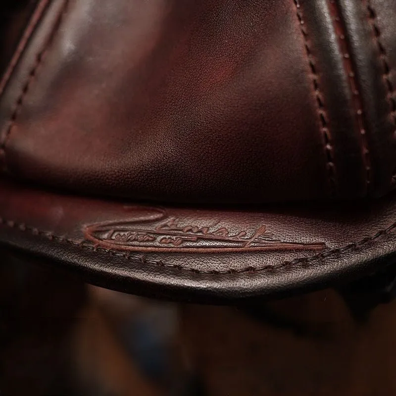 Horsehide Newsboy Cap Unisex