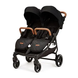 Ickle Bubba Venus Double Stroller in Black/Black/Tan