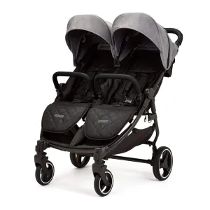 Ickle Bubba Venus Double Stroller in Black/Space Grey/Black