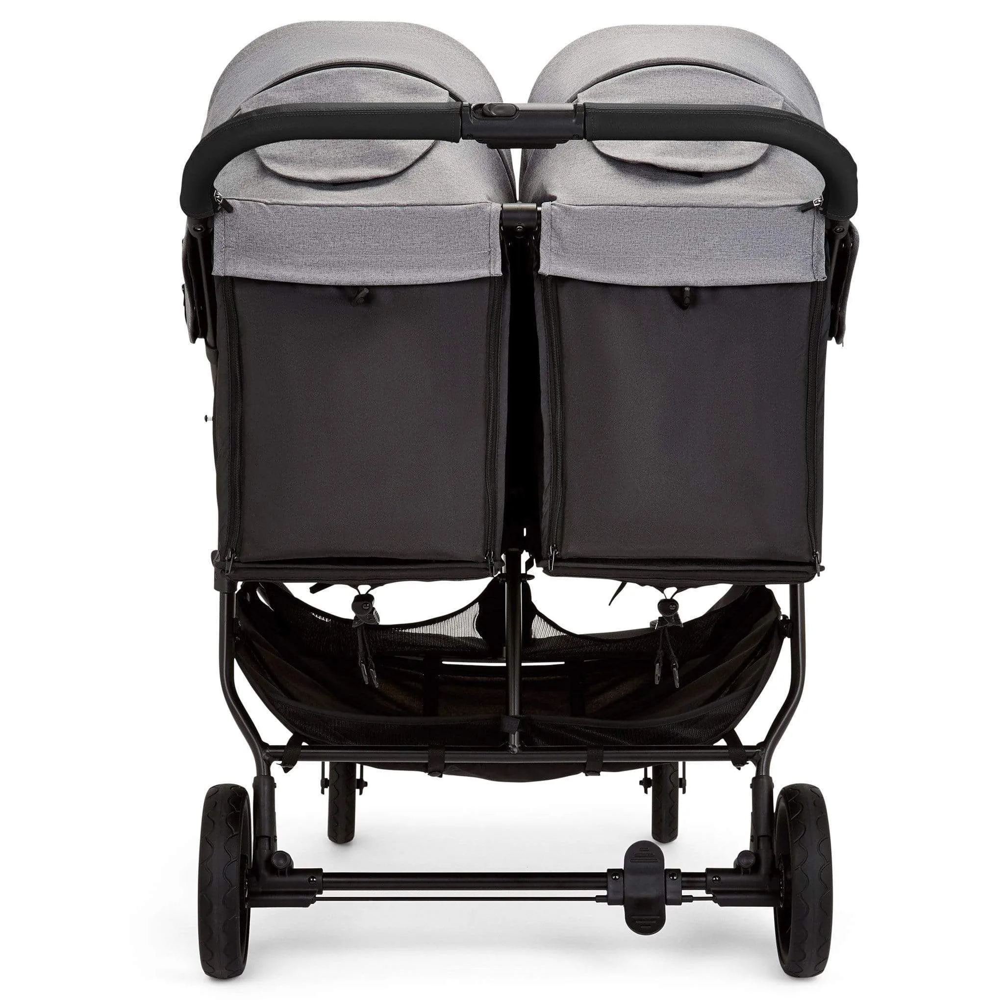Ickle Bubba Venus Double Stroller in Black/Space Grey/Black