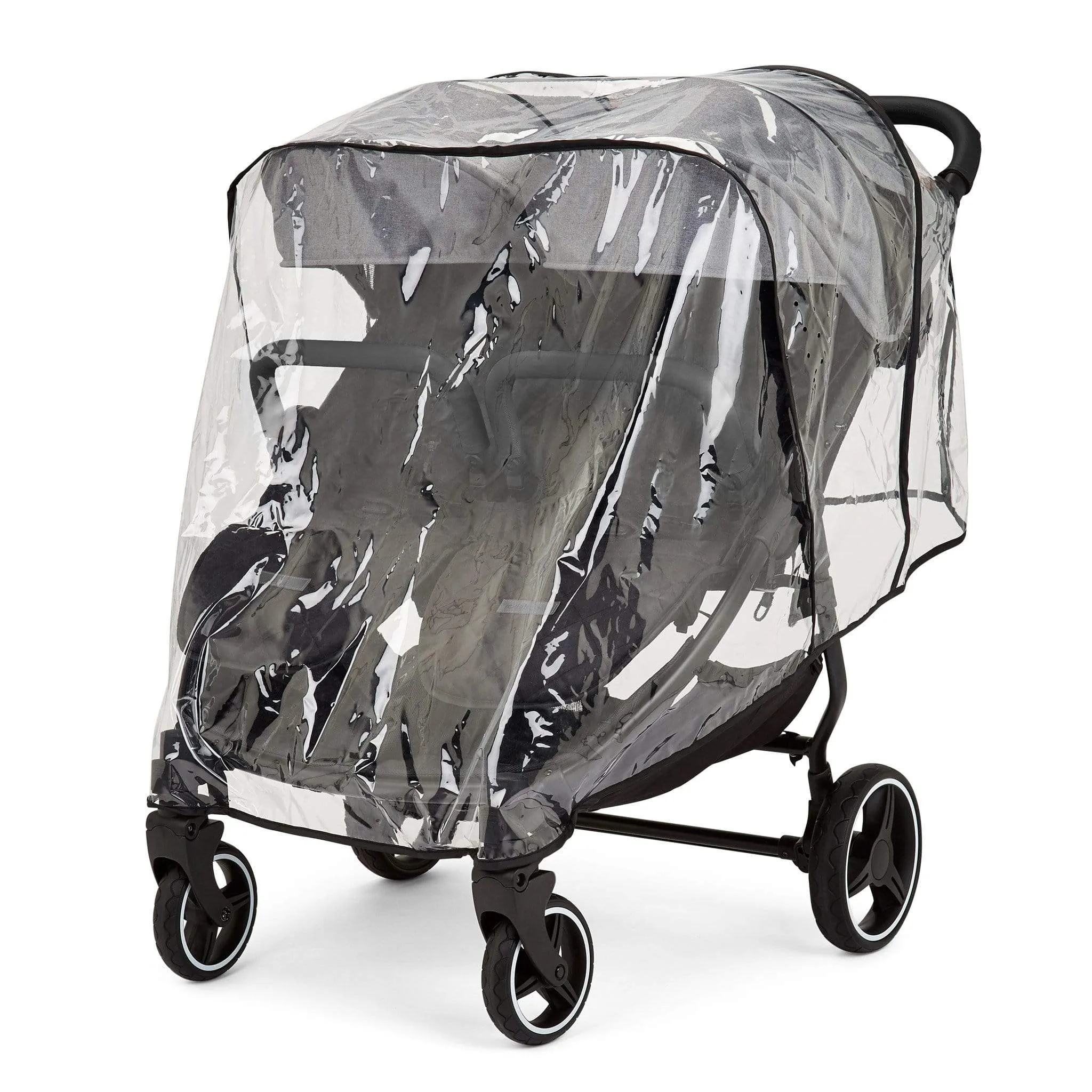 Ickle Bubba Venus Double Stroller in Black/Space Grey/Black