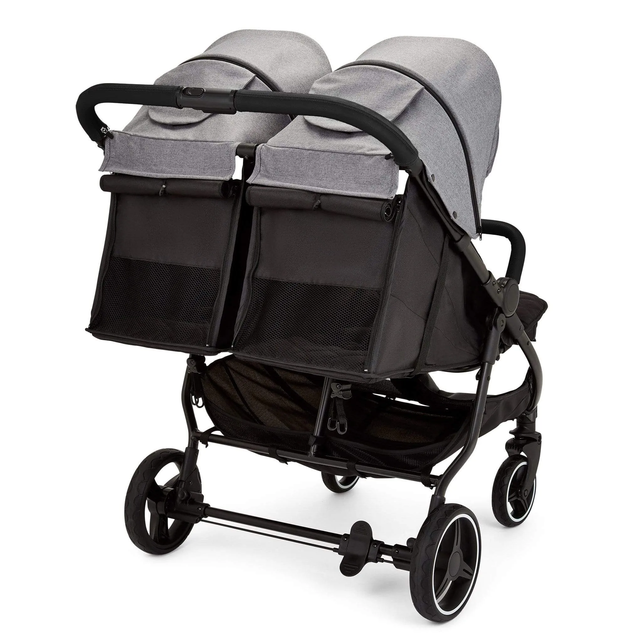 Ickle Bubba Venus Double Stroller in Black/Space Grey/Black