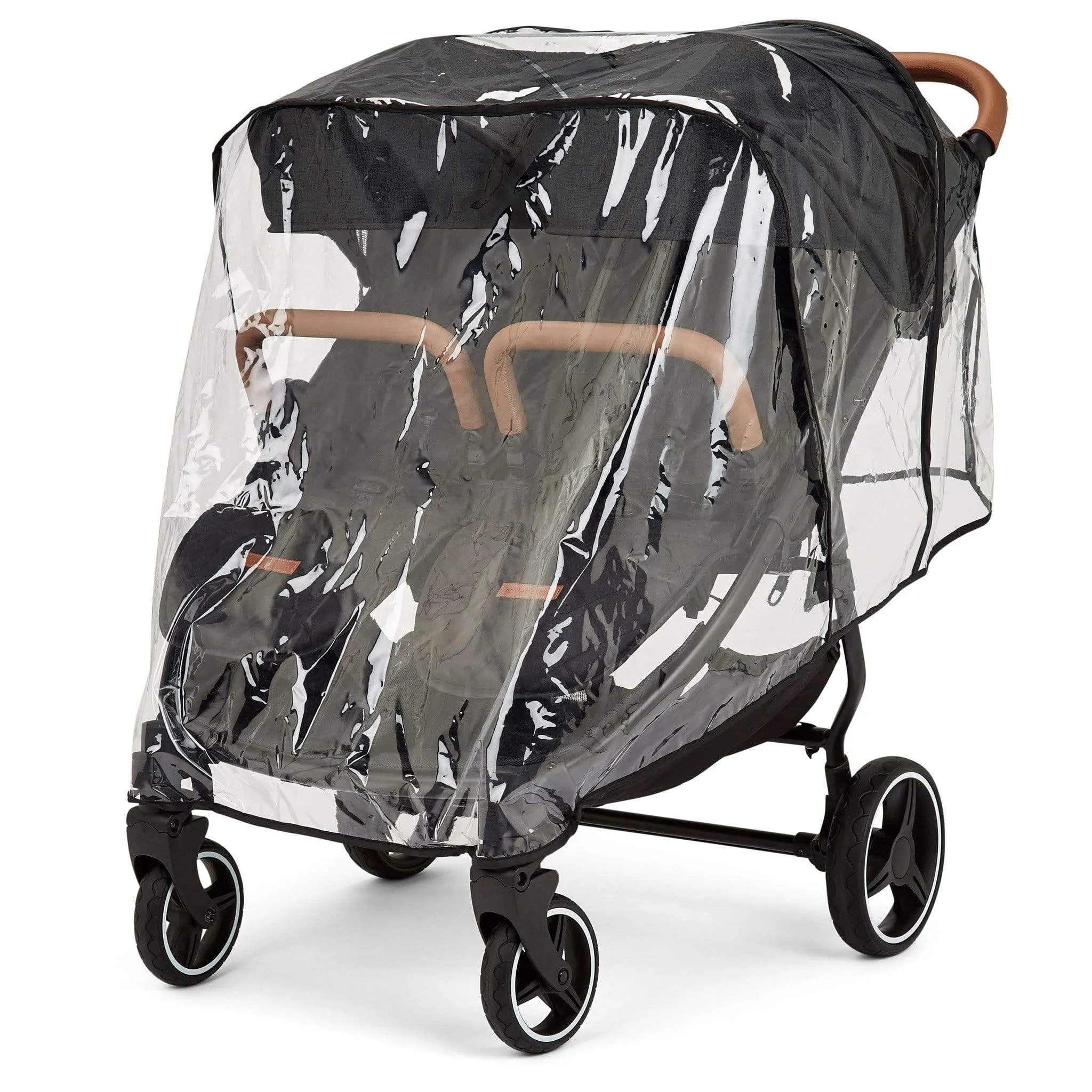 Ickle Bubba Venus Max Double Stroller in Black/Black/Tan