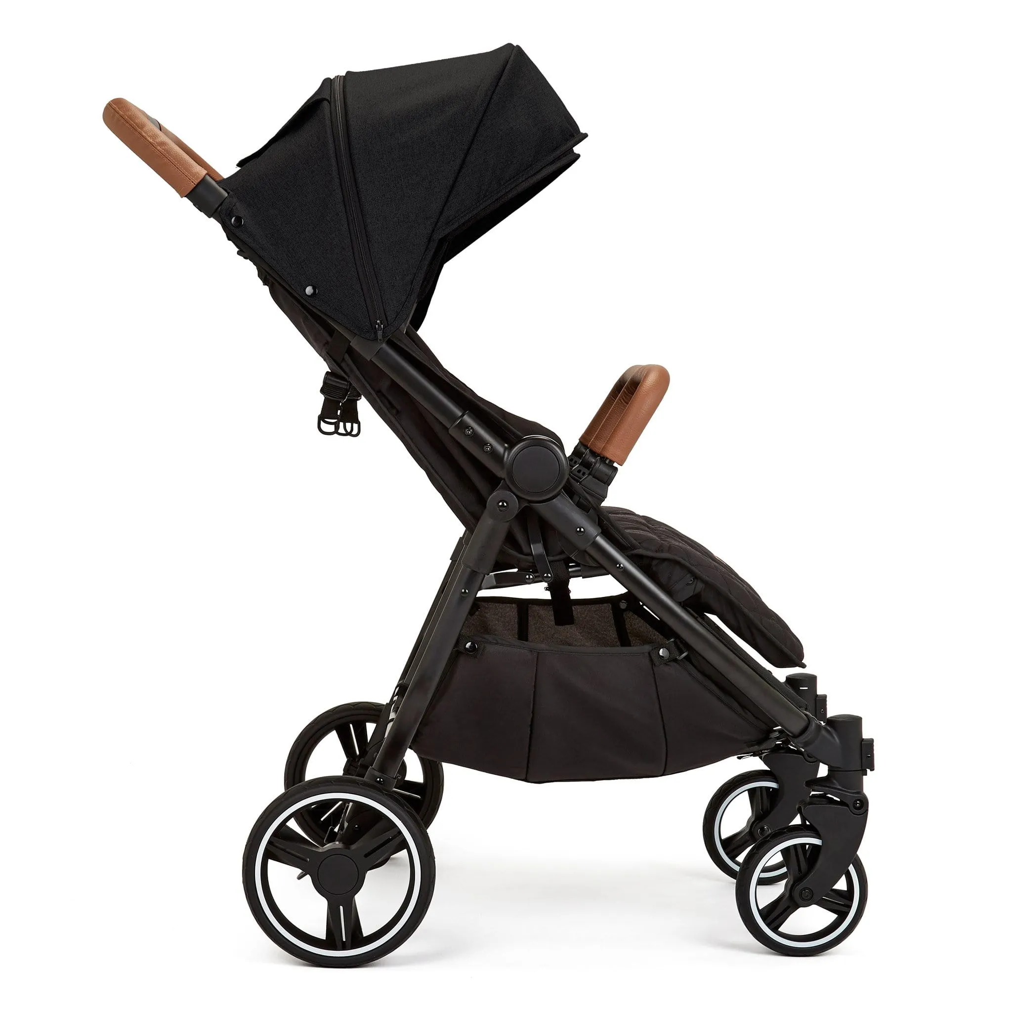 Ickle Bubba Venus Max Double Stroller in Black/Black/Tan