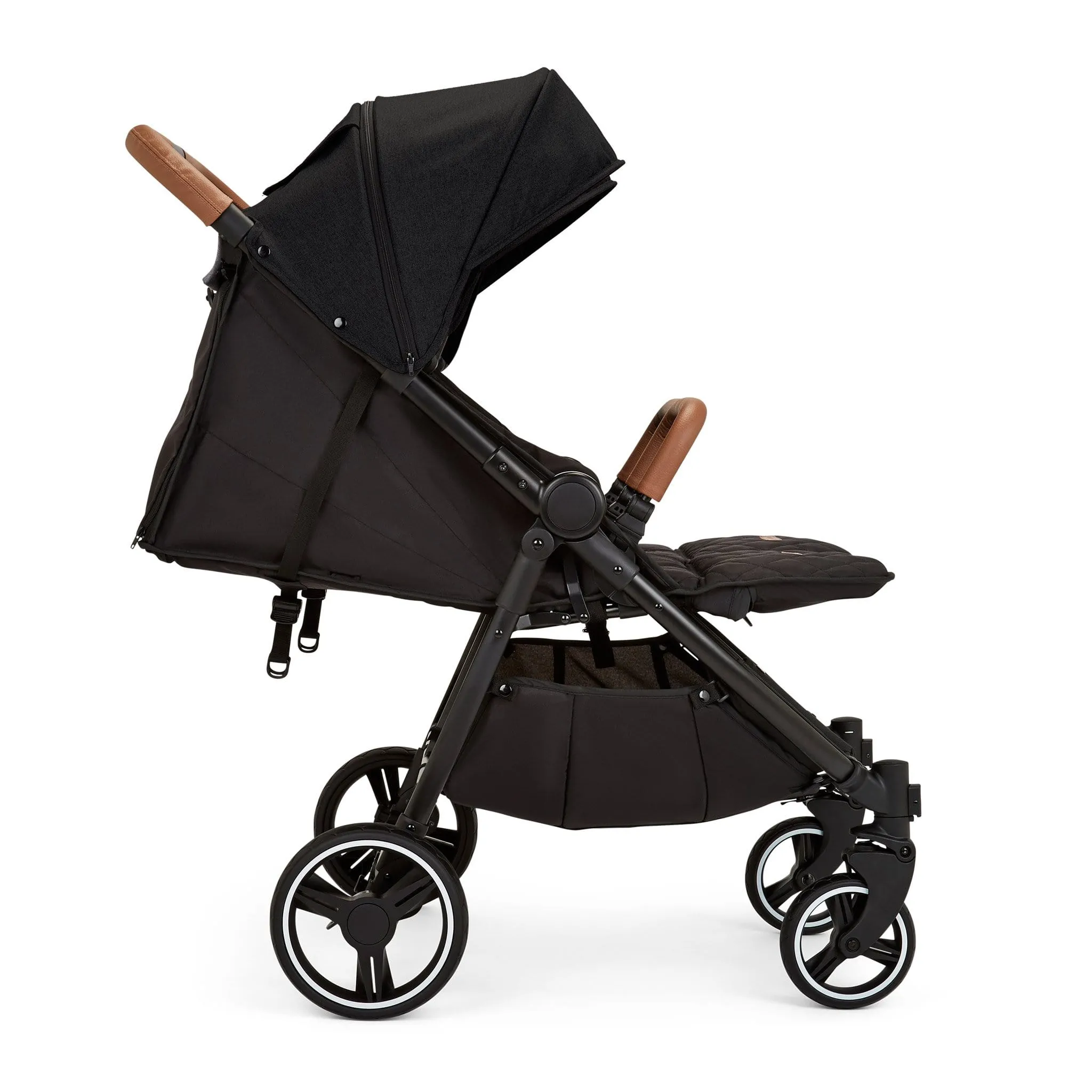 Ickle Bubba Venus Max Double Stroller in Black/Black/Tan