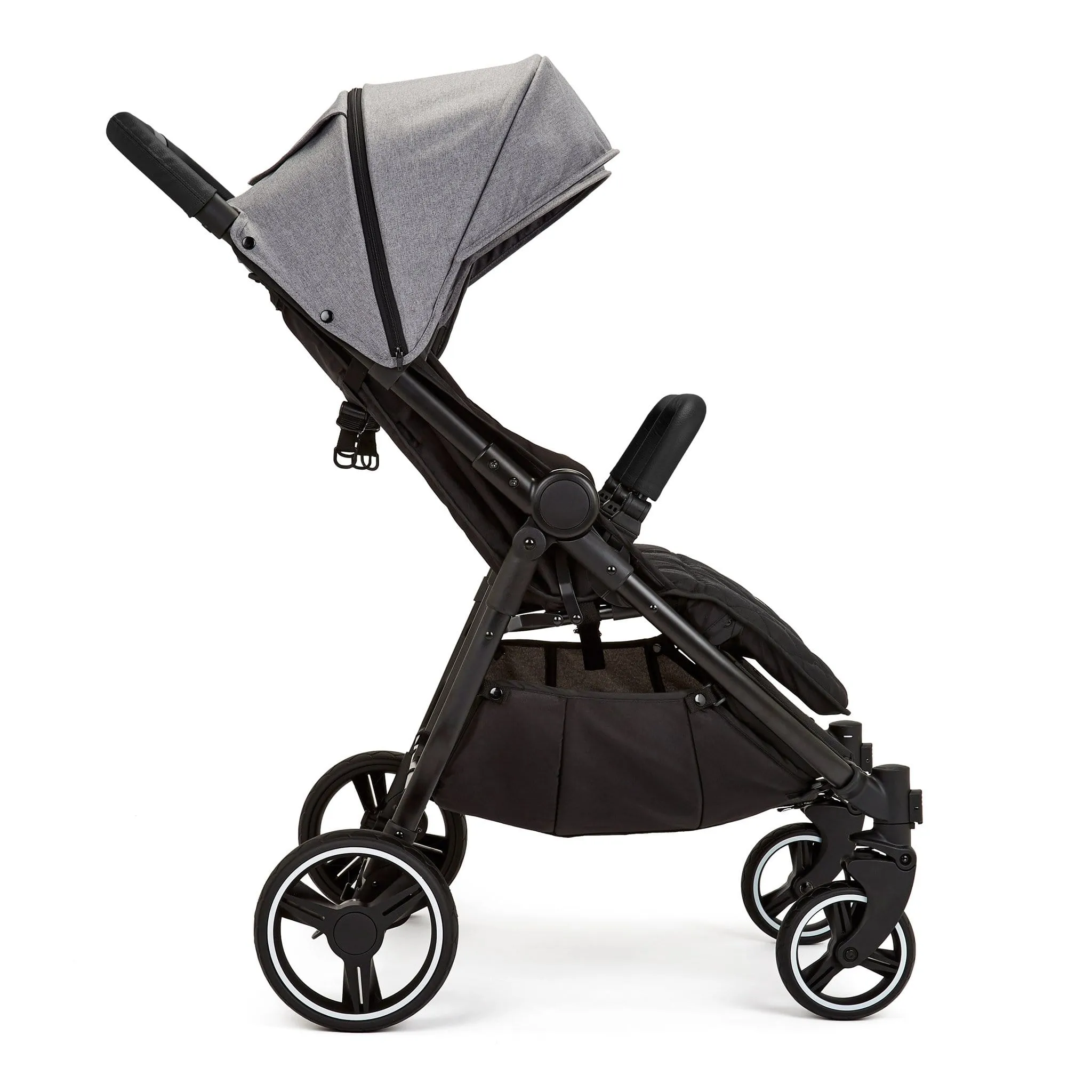 Ickle Bubba Venus Max Double Stroller in Black/Space Grey/Black