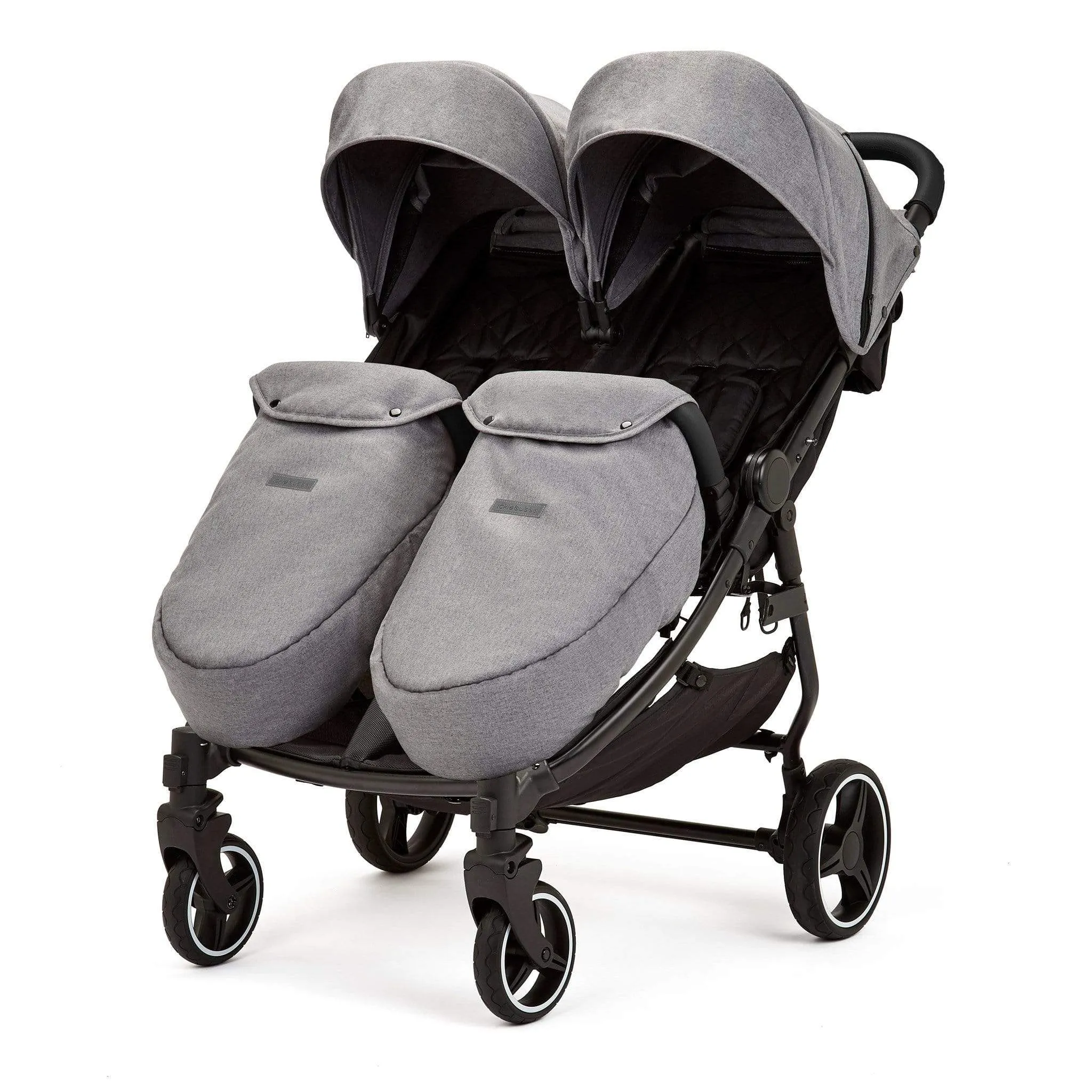 Ickle Bubba Venus Max Double Stroller in Black/Space Grey/Black