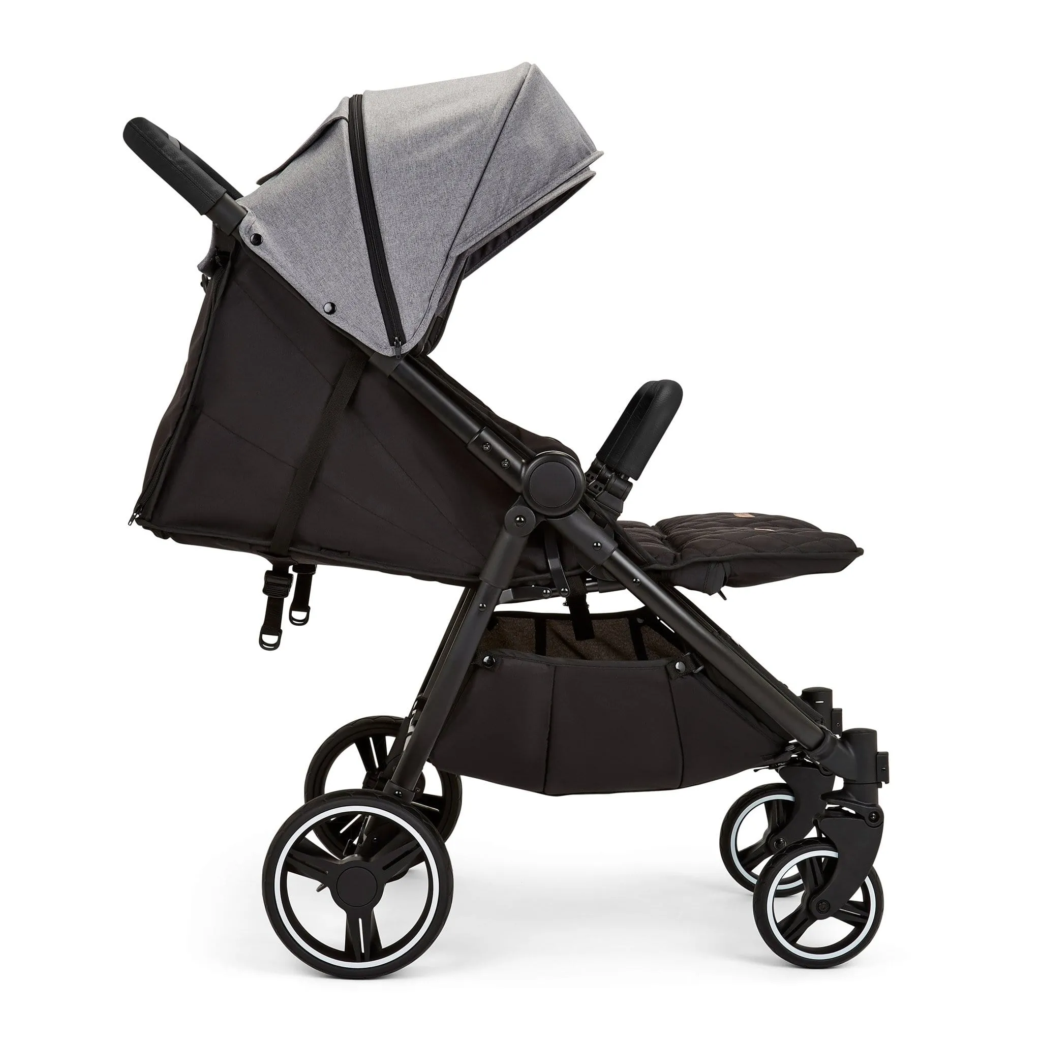 Ickle Bubba Venus Max Double Stroller in Black/Space Grey/Black