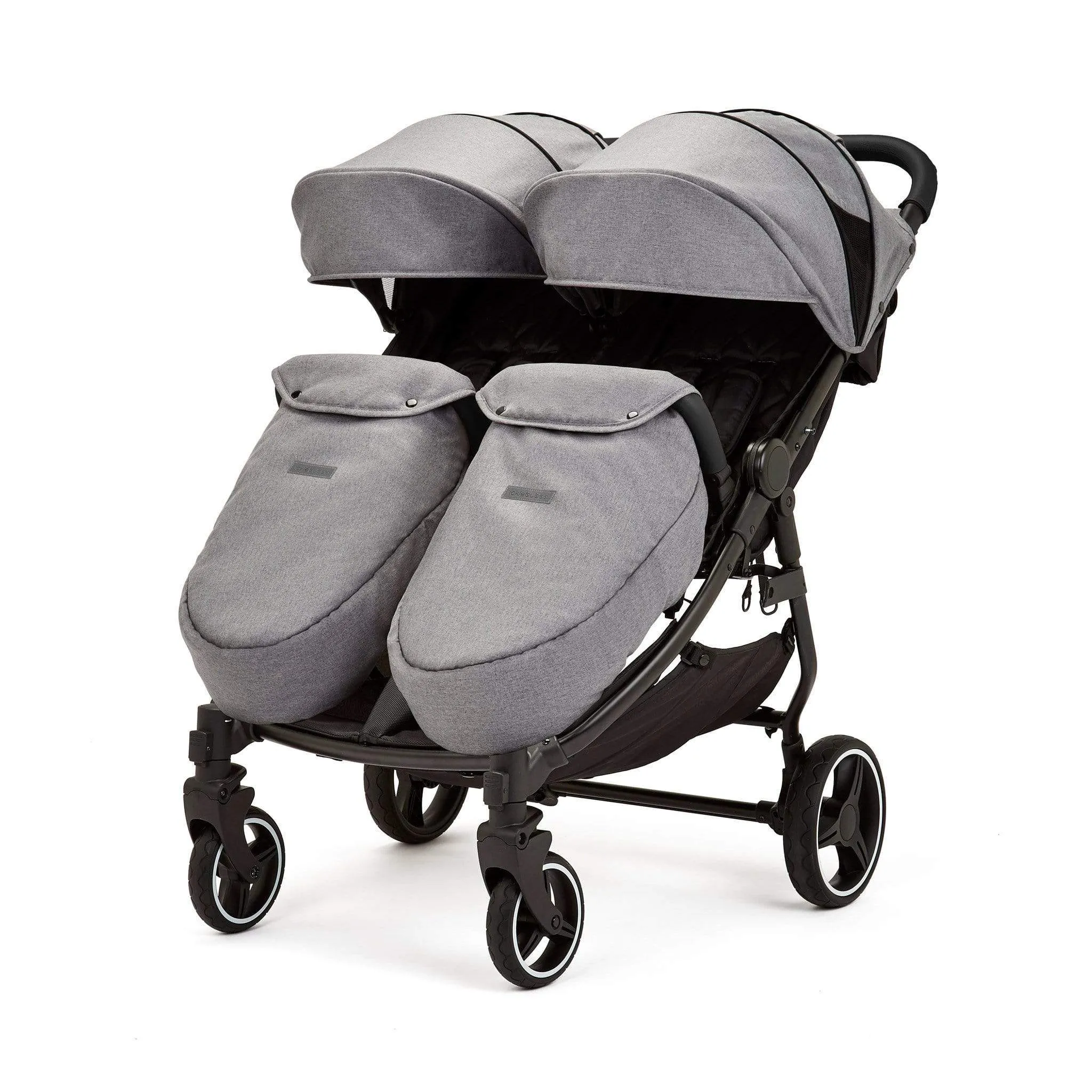 Ickle Bubba Venus Max Double Stroller in Black/Space Grey/Black