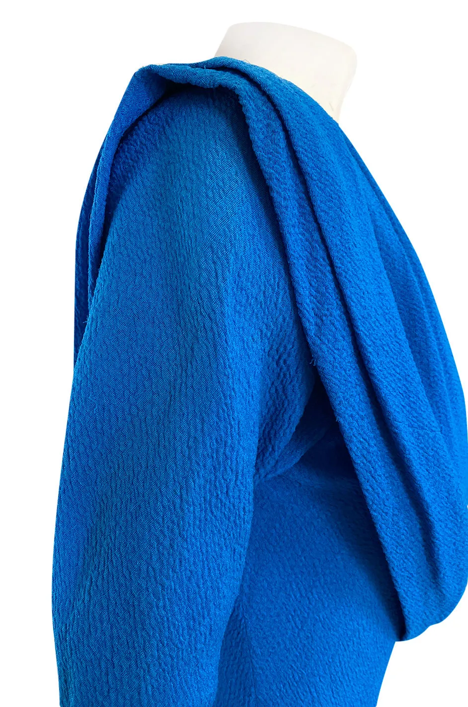 Important Spring 1993 Yves Saint Laurent Haute Couture One Shoulder Silk Crepe Dress