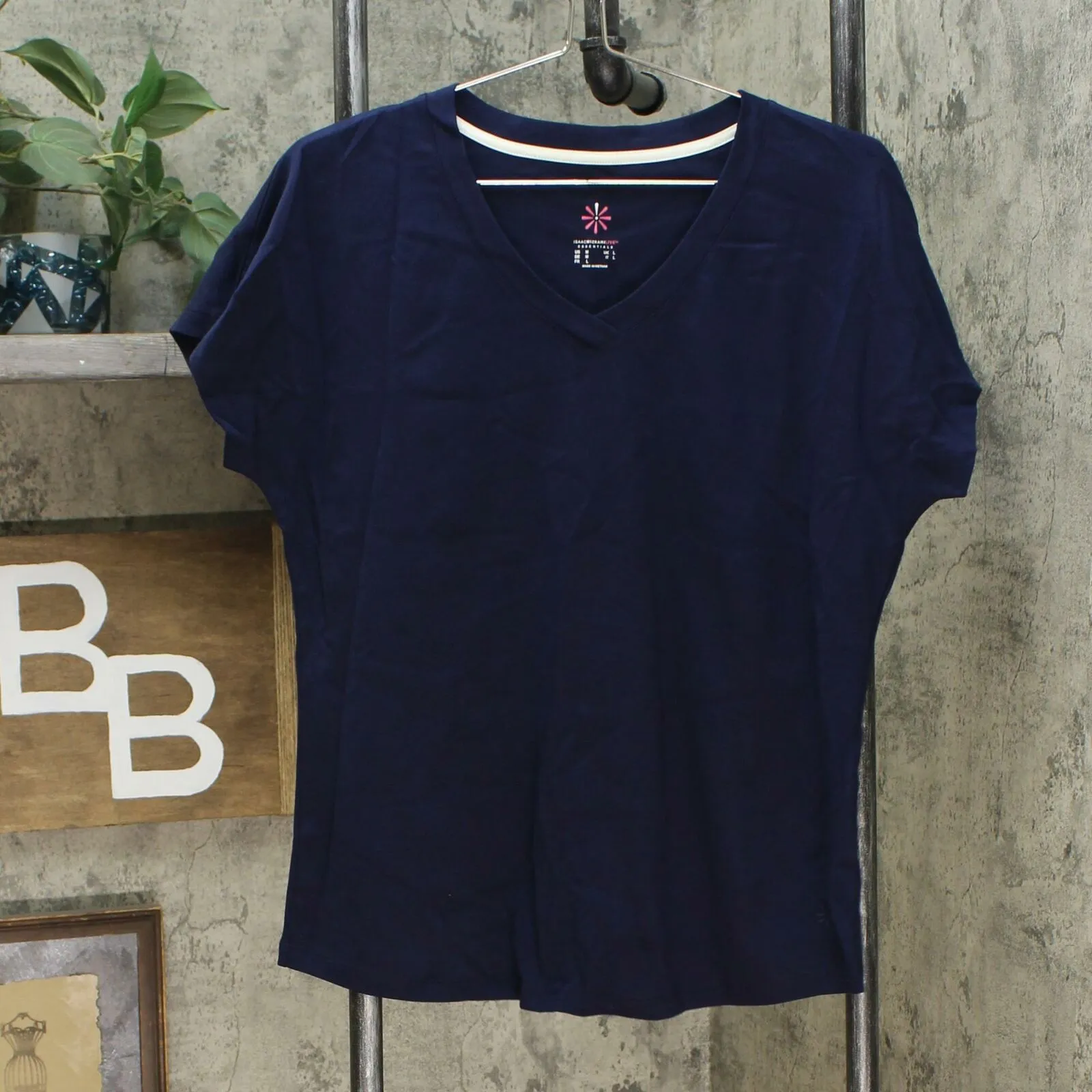 Isaac Mizrahi Live! Essentials Women's Pima Dolman Sleeve T-Shirt Navy Medium