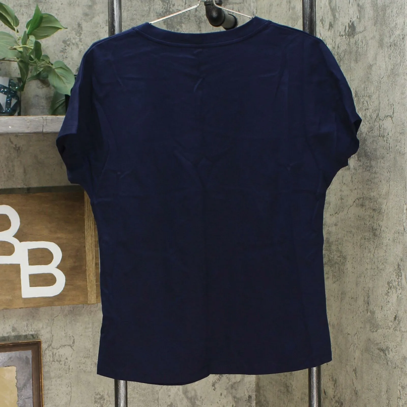 Isaac Mizrahi Live! Essentials Women's Pima Dolman Sleeve T-Shirt Navy Medium