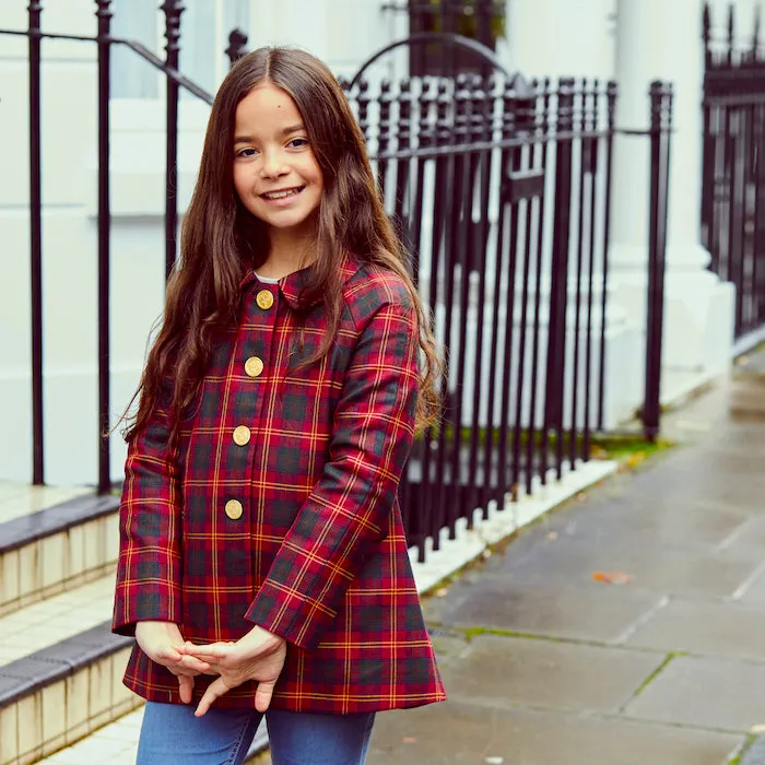 Islington Girls Coat - Classic Tartan