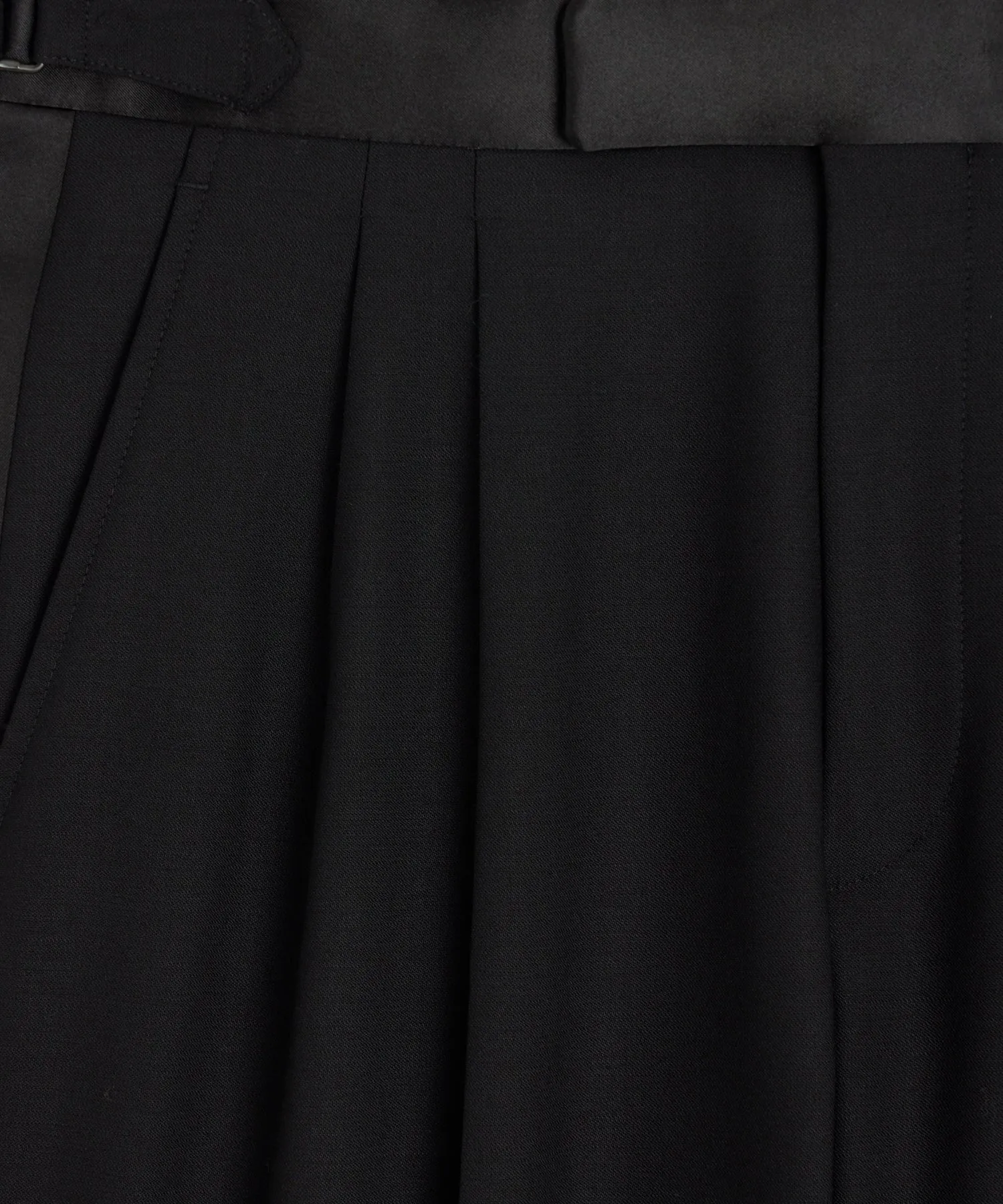 Italian Wool Relaxed Tuxedo Trouser