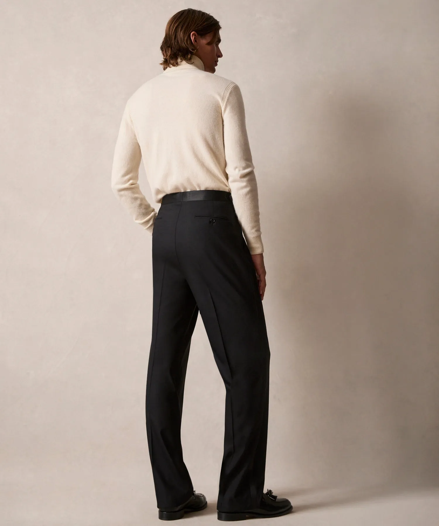 Italian Wool Relaxed Tuxedo Trouser