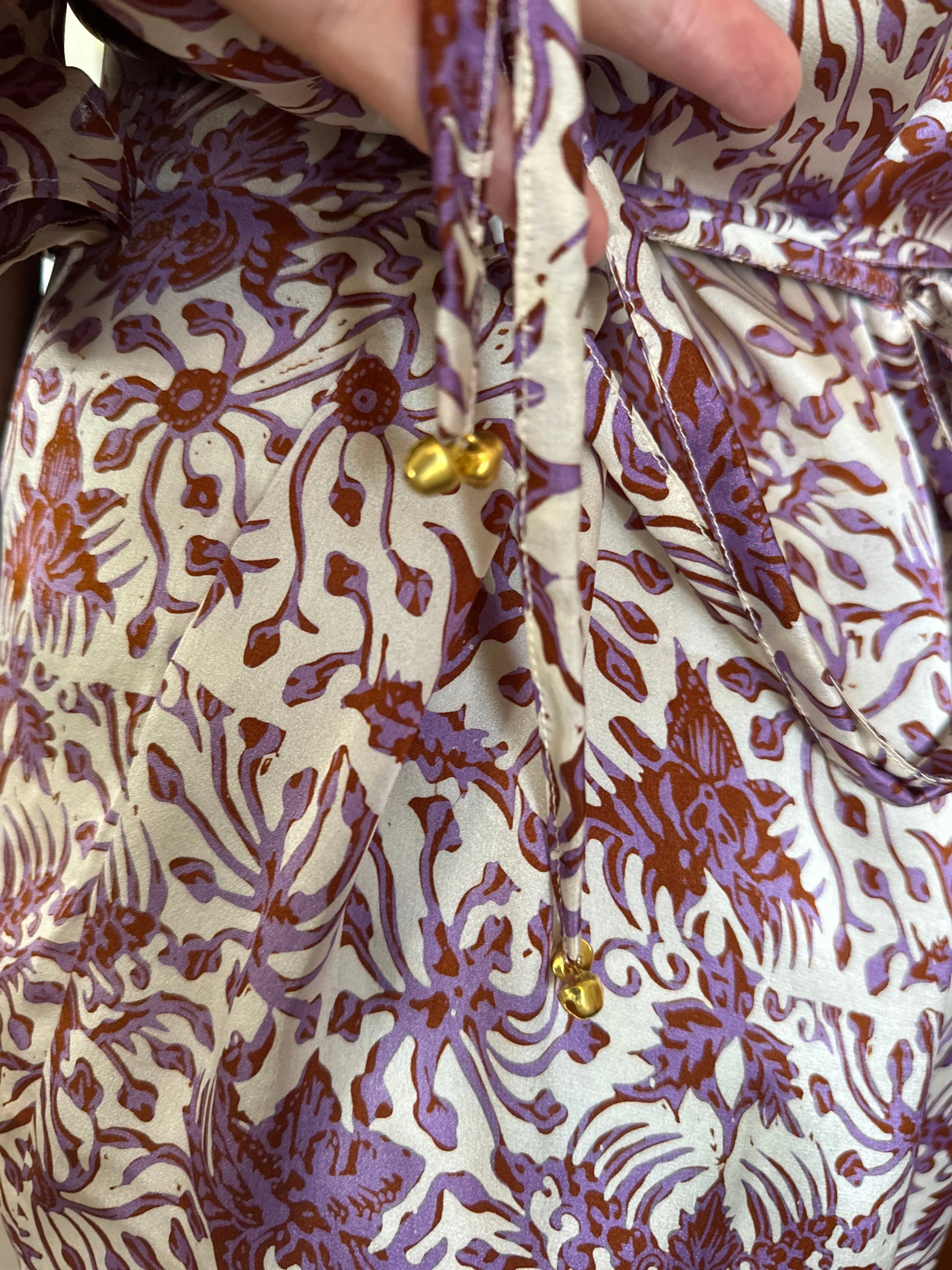 Ithaca Kaftan in Purple Silk